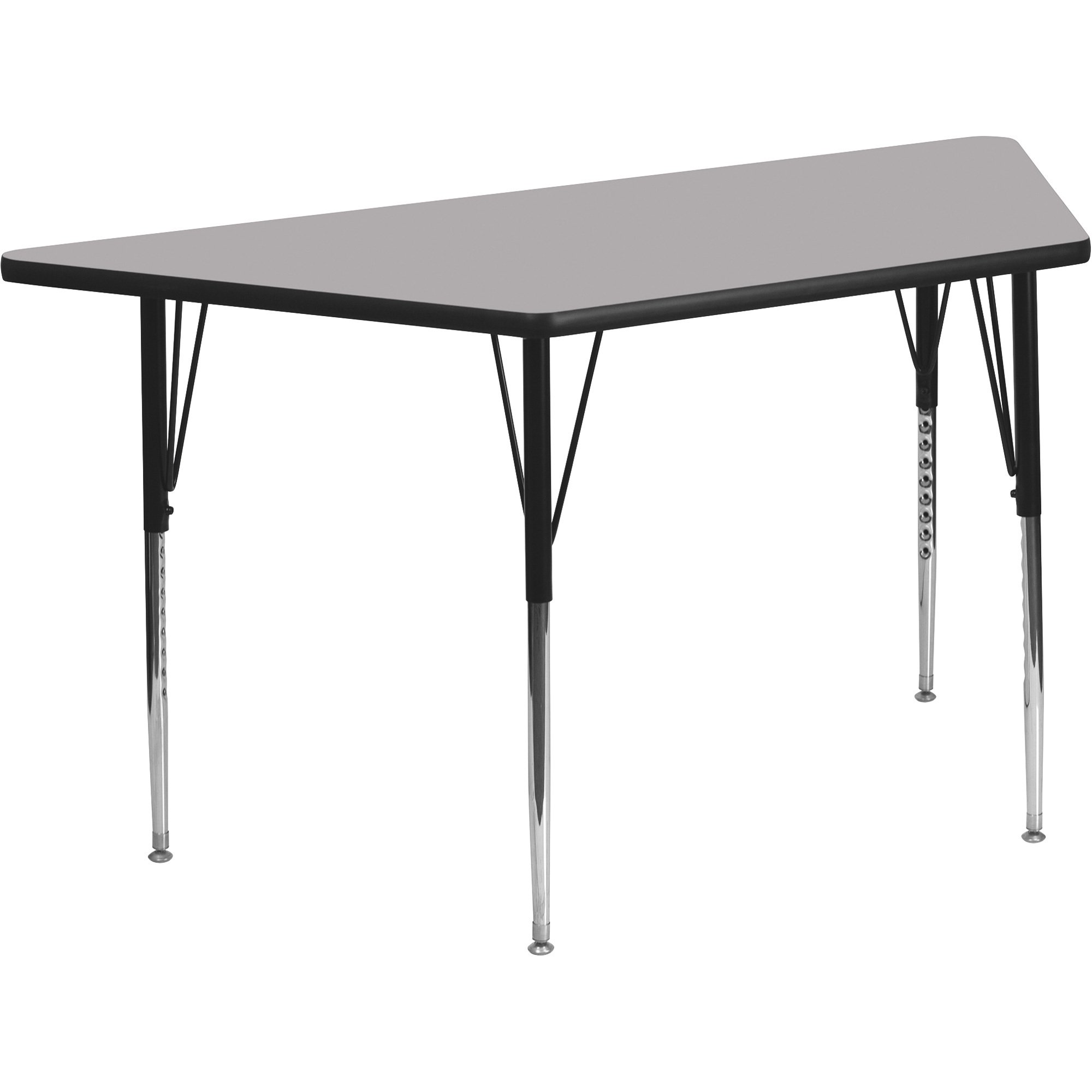 Flash Furniture Trapezoid Thermal Laminate Activity Table with Floor Glides — 30in. x 57in.